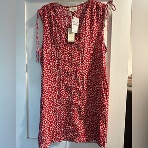 New with tags Red floral summer dress.